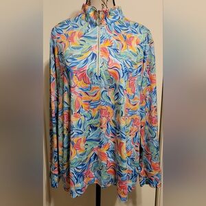 Stella Parker Collection Long‎ Sleeve Quarter Zip Sporty Shirt XXL